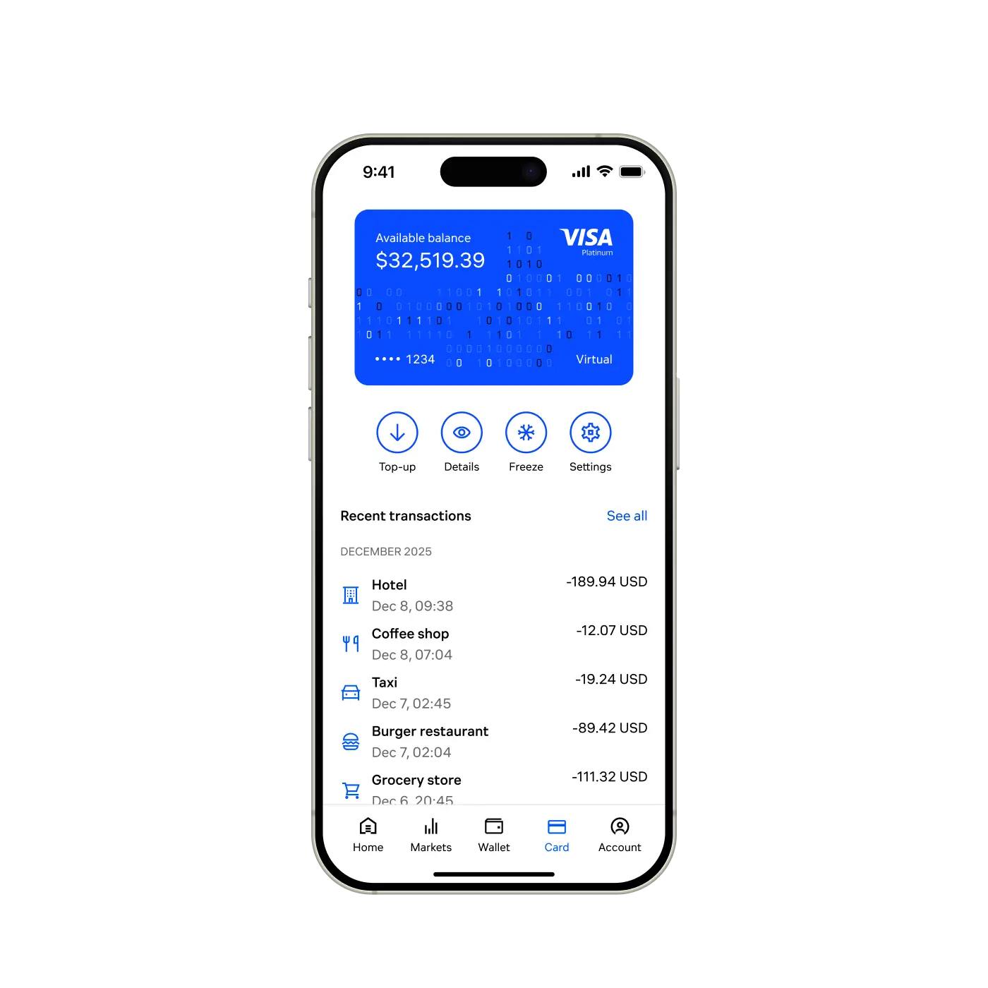 Crypto Visa card – virtual Visa card for everyday spending with Apple Pay and Google Pay